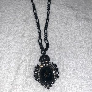 Juicy Couture Gothic Black Royal Crown Pendant